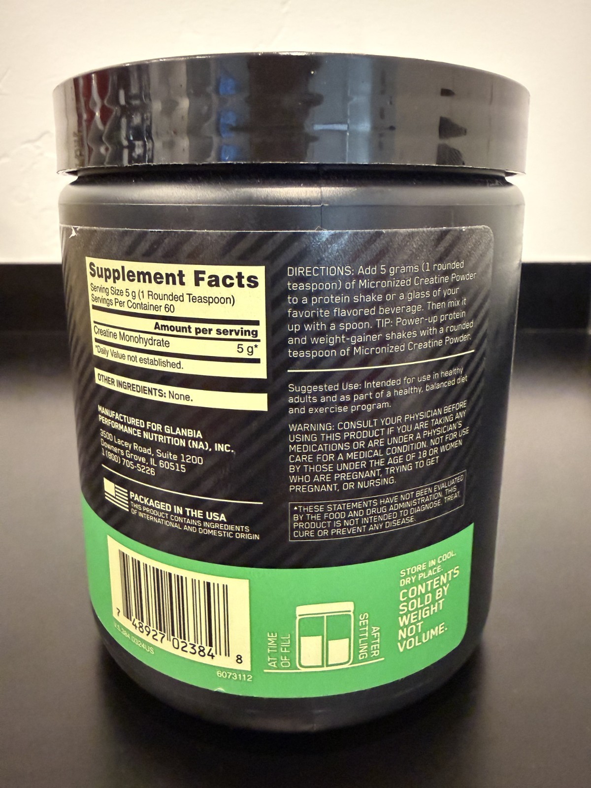 Optimum Nutrition Micronized Creatine Powder 60 Servings Unflavored