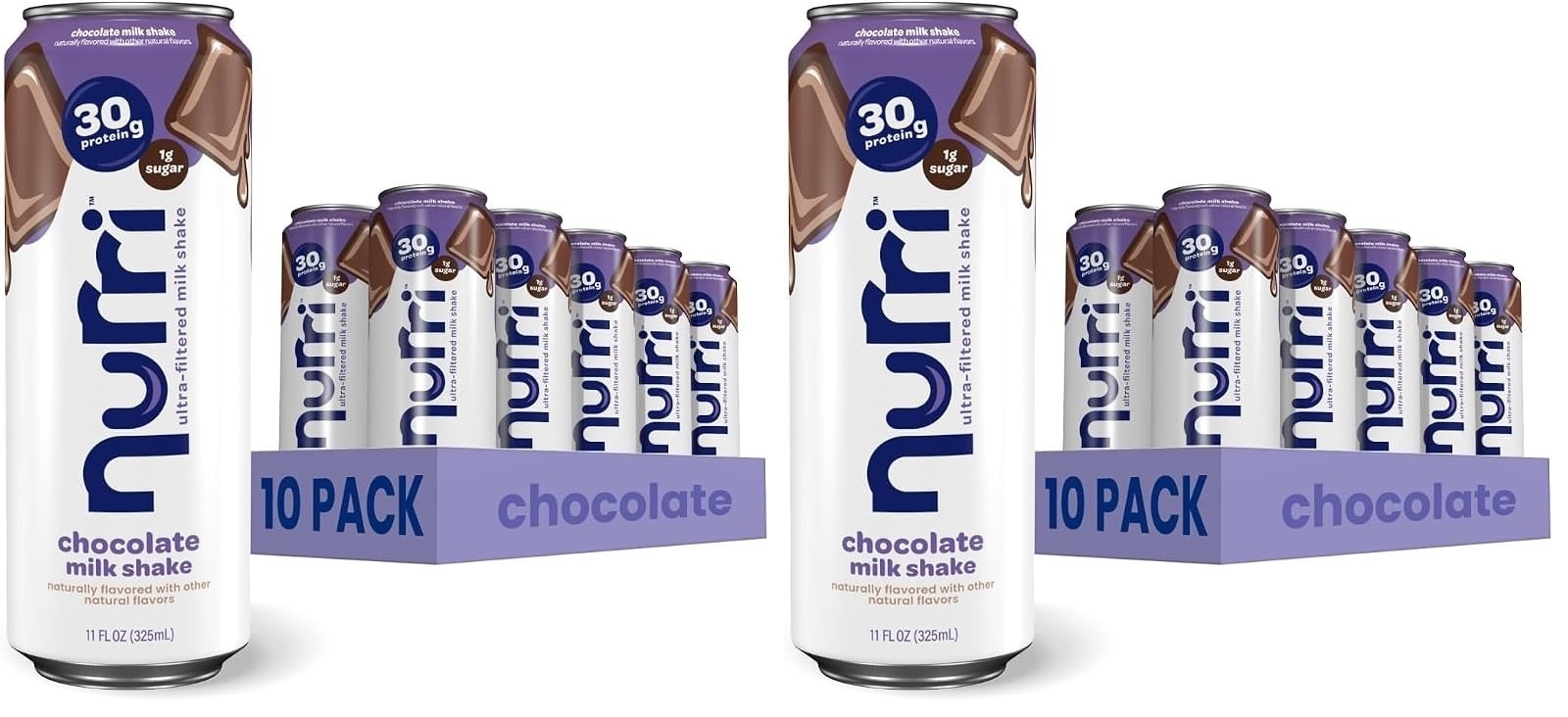 Nurri Chocolate Protein Shake – 30g Protein, Lactose Free, 10 Cans