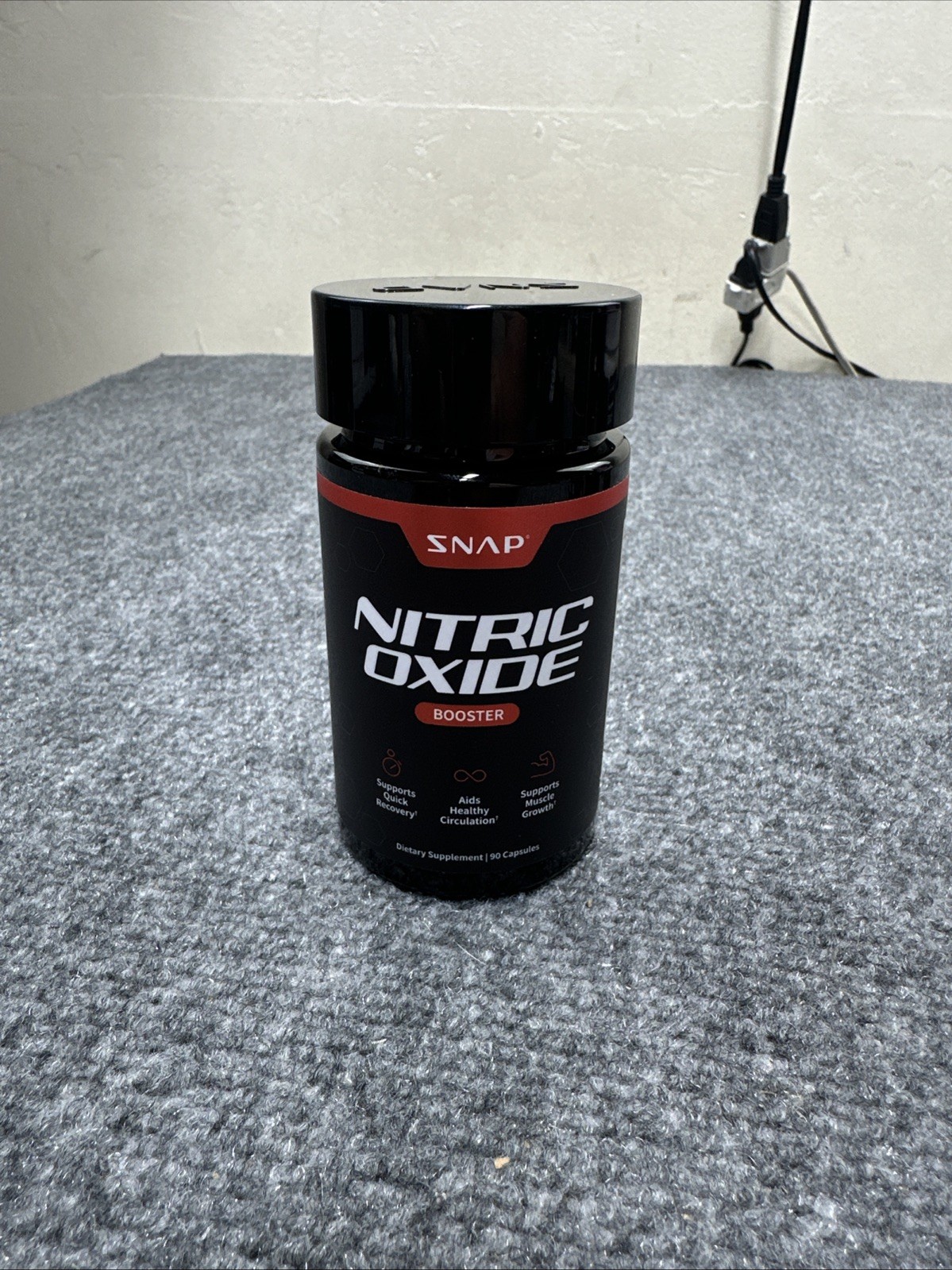 SNAP Nitric Oxide Booster 90 Capsules Vegan Gluten-Free L-Citrulline Arginine