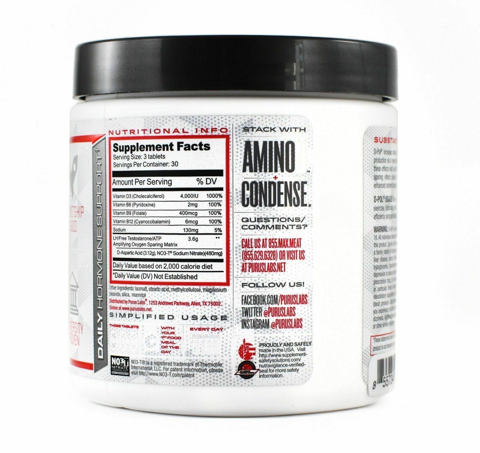 Purus Labs D-POL Muscle Builder, Strength, Libido 90 tablets – SALE