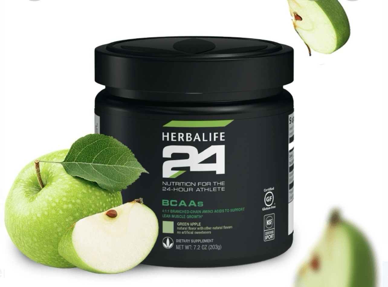 Herbalife BCAAs Green Apple Powder 7.2 oz NSF Certified Gluten-Free