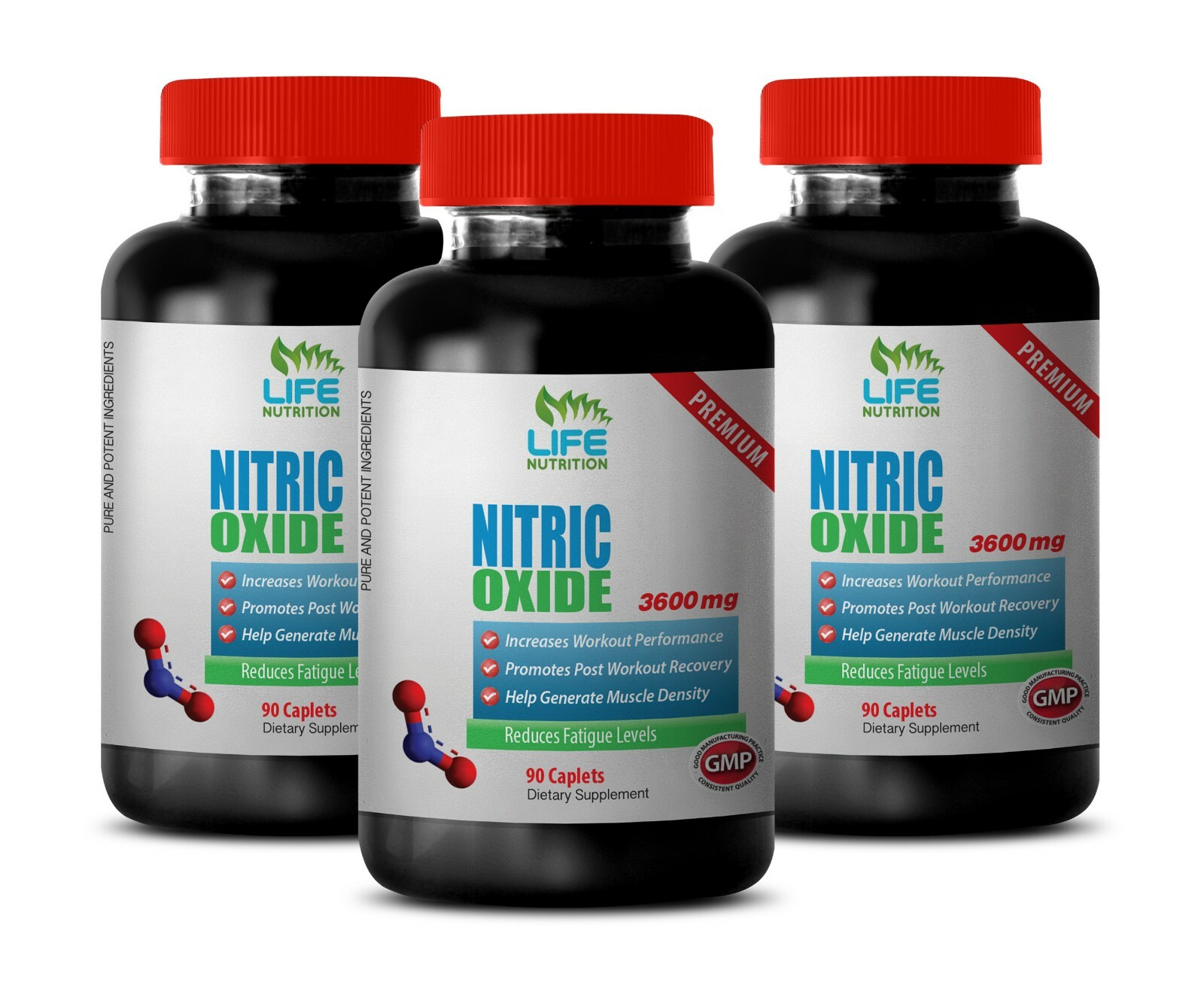 workout pills – NITRIC OXIDE 3600MG – highest potency muscle pump – 3 Bottles
