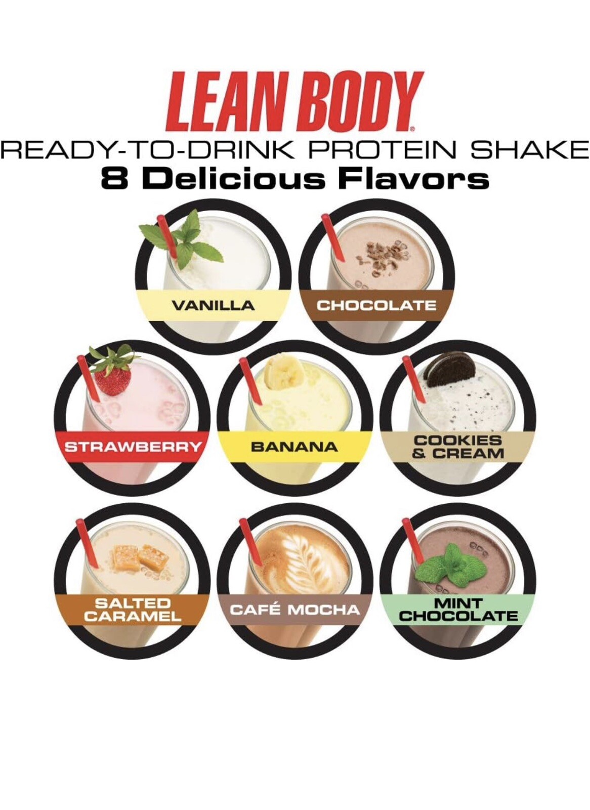 Labrada LEAN BODY Ready-To-Drink RTD Protein Shake 17 oz – 12 PACK