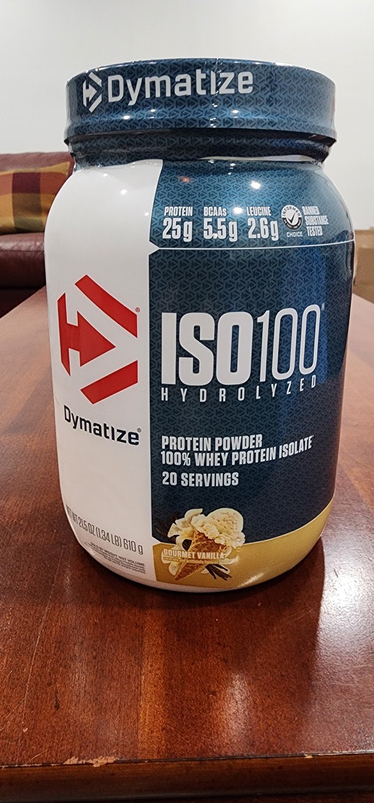 Dymatize ISO100 Whey Protein Isolate Gourmet Vanilla 20 Servings 1.34LB