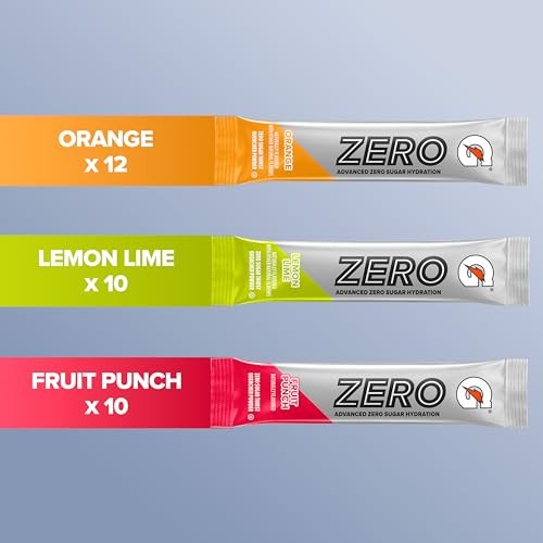 Gatorade Zero Sugar Electrolyte Powder Drink Mix, 3 Flavor Classic Variety