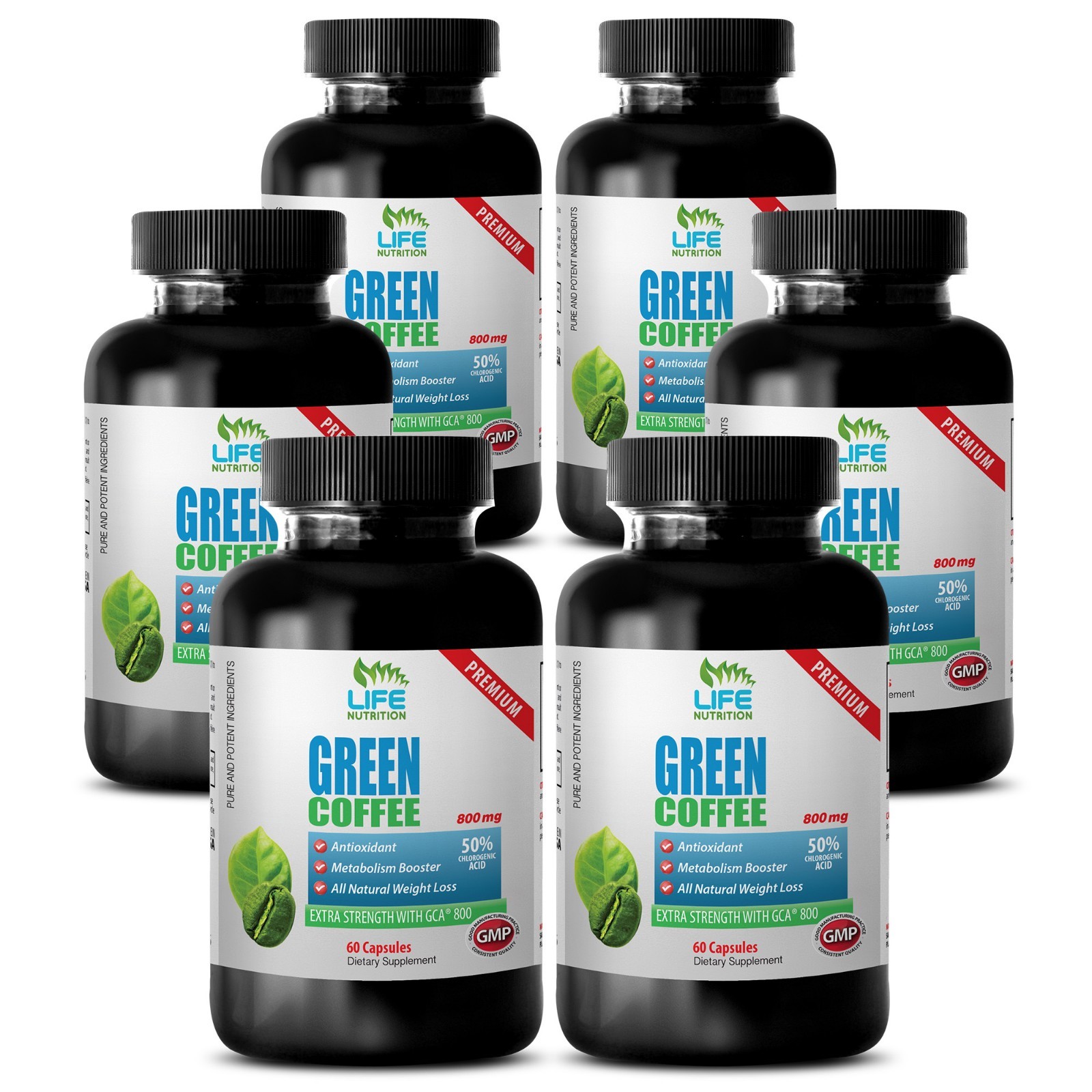 Green Slimming Coffee – Green Coffee Extract GCA 800mg – Fat Burner Powder 6B