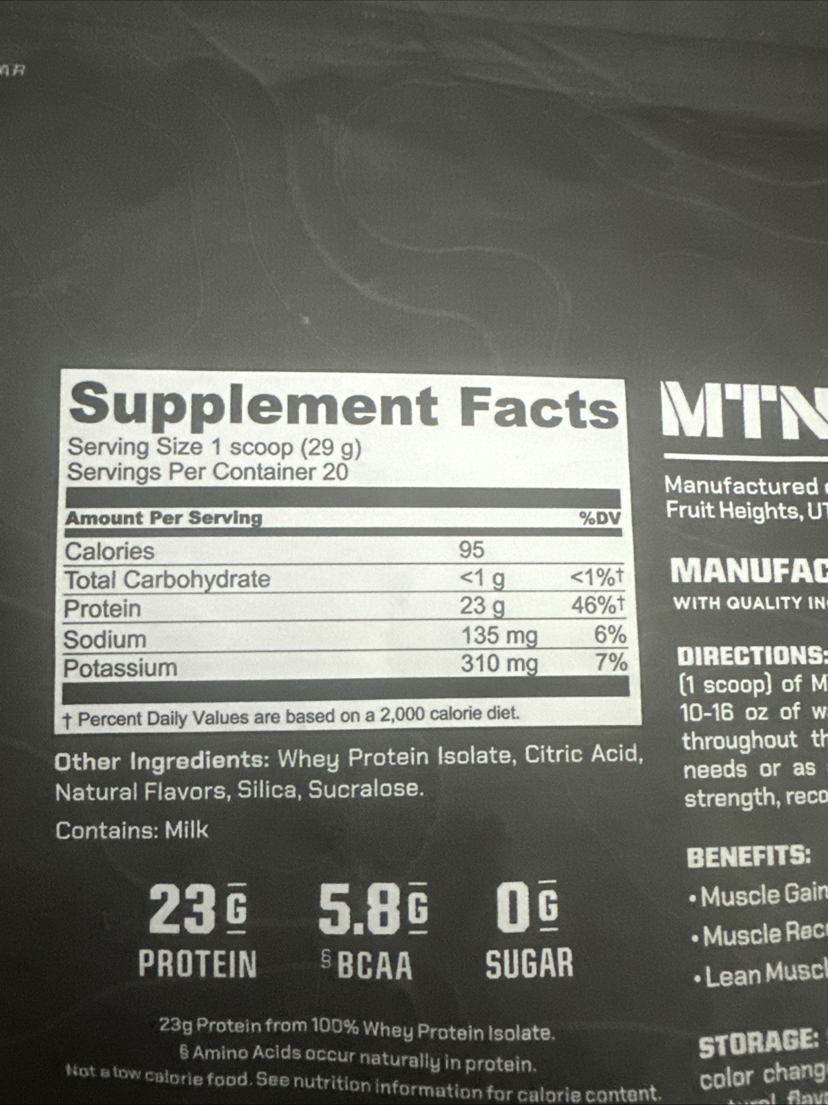 MTN OPS Magnum Clear Protein Powder – 23g 100% Whey Protein Isolate per Serving