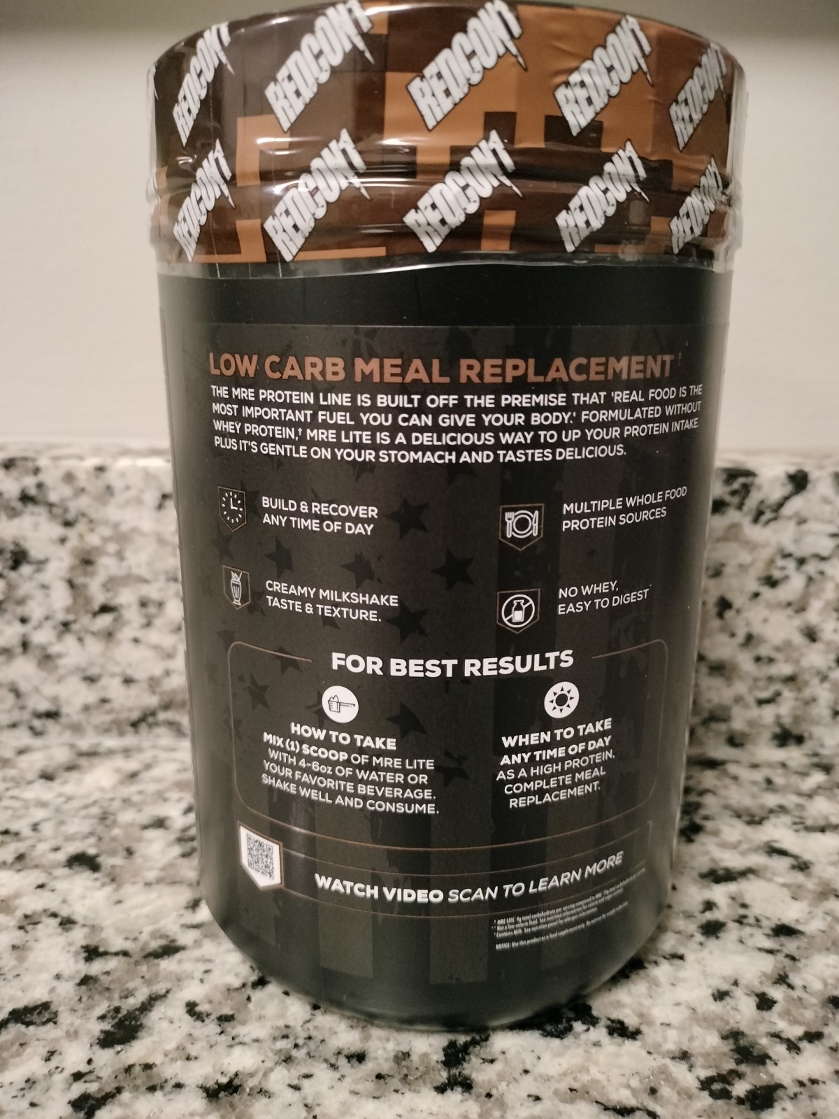 REDCON1 MRE Lite Whole Food Protein Powder – Low Carb & Whey Free Meal Replaceme