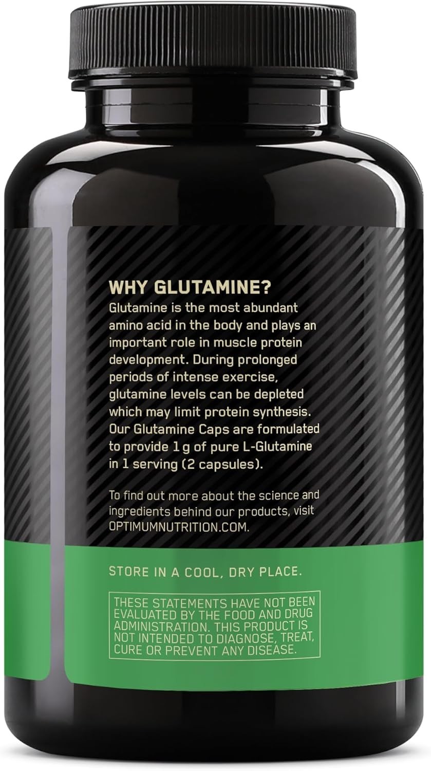 L-Glutamine Muscle Recovery Capsules, 1000mg, 240 Count Package May Vary Pack…