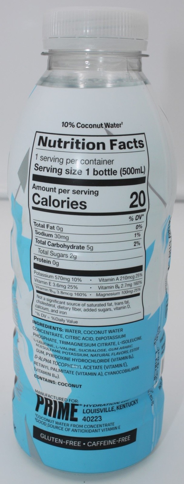 Prime ICE Hydration Drink 2-PACK Blue Chill 2 x 16.9 oz Electrolytes B Vitamins