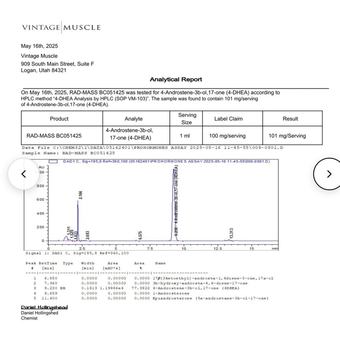 VM 💪Cycle🔁Bundle Deal:4&5DHEA:Rad,🧪Epi Test,GH Tropin, Pct W/Titan Test Base