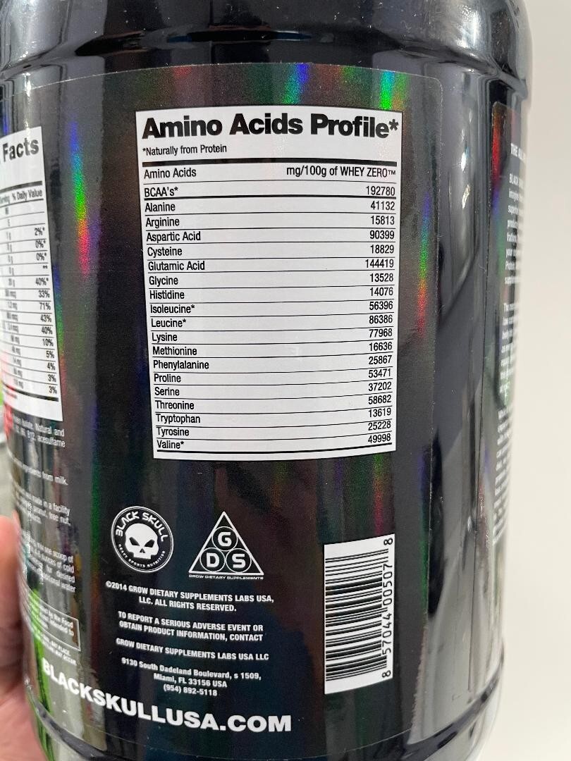 Similar to Isopure BLACK SKULL 100% Whey Isolate Protein Vanilla 2 Lb. 39 Servs.
