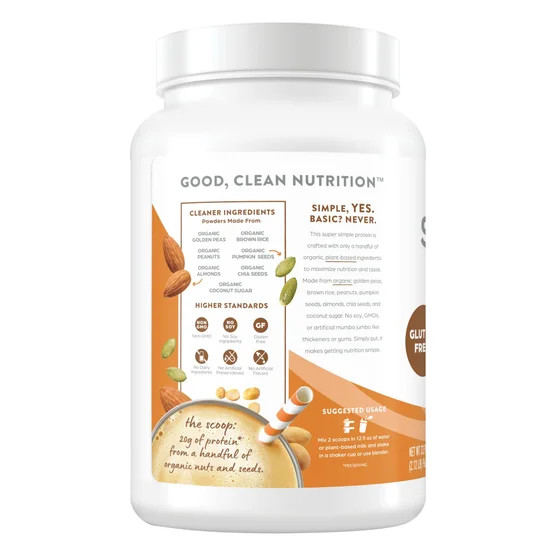 Orgain Simple Plant Protein Powder Chocolate Peanut Butter Cup 2.12 lb Organic