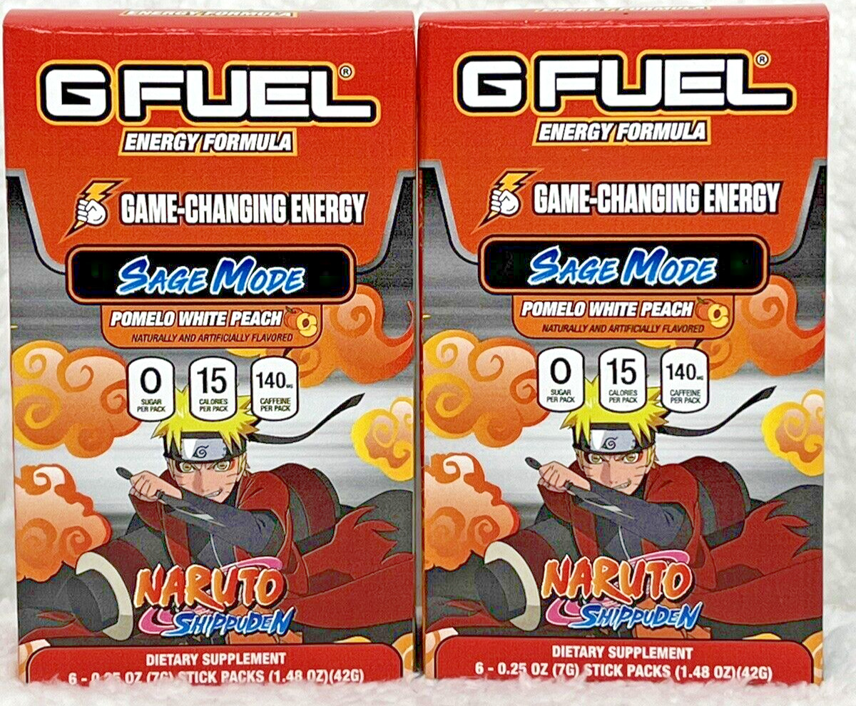 G Fuel Energy Formula Sticks Pomelo White Peach 2 Boxes – 6 Sticks Each 12/26