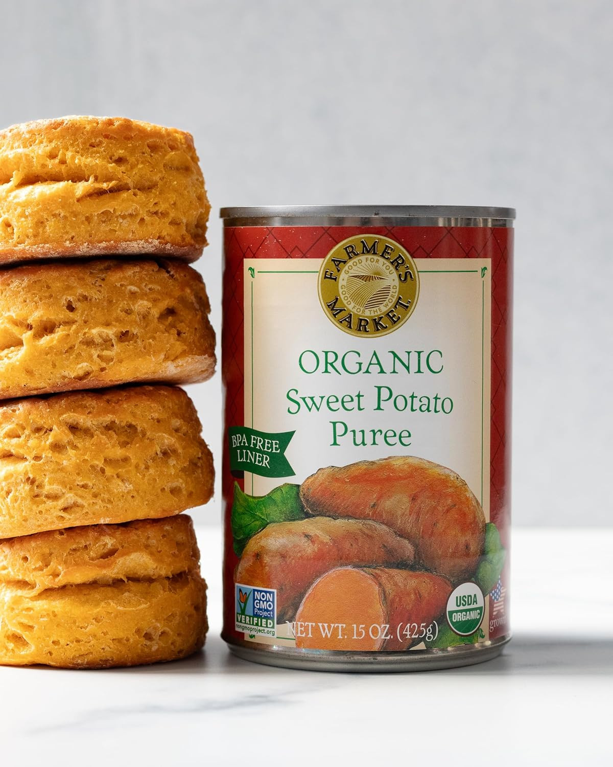 Farmer’S Market Organic Sweet Potato Puree, 15-Ounce Cans (Pack of 12)