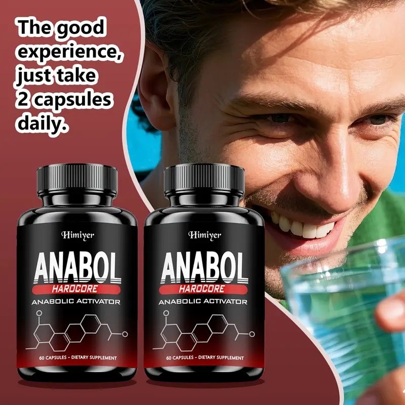 Anabol Hardcore Advanced Bodybuilding Supplement | 60 Capsules | Energy Support