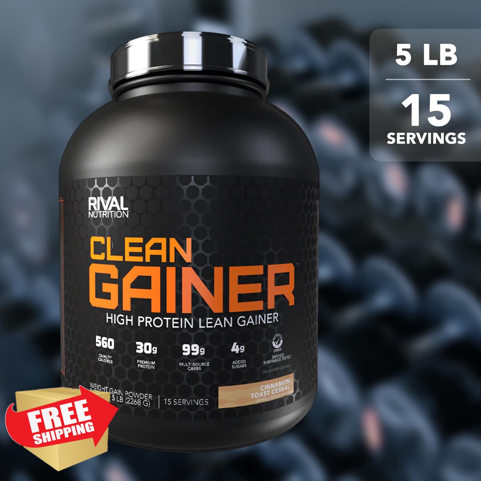 RIVAL NUTRITION Clean Gainer Cinnamon Toast 5lb