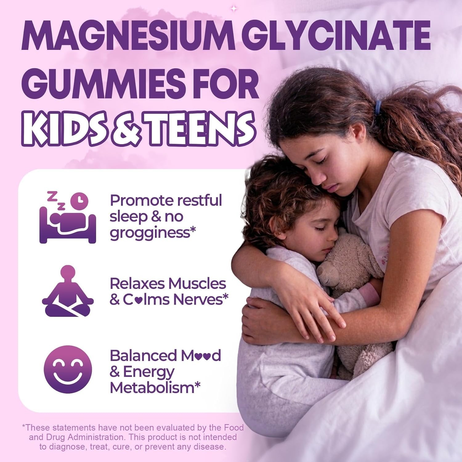 NextDia Magnesium Glycinate Gummies for Teens & Kids | High Absorption Chelated