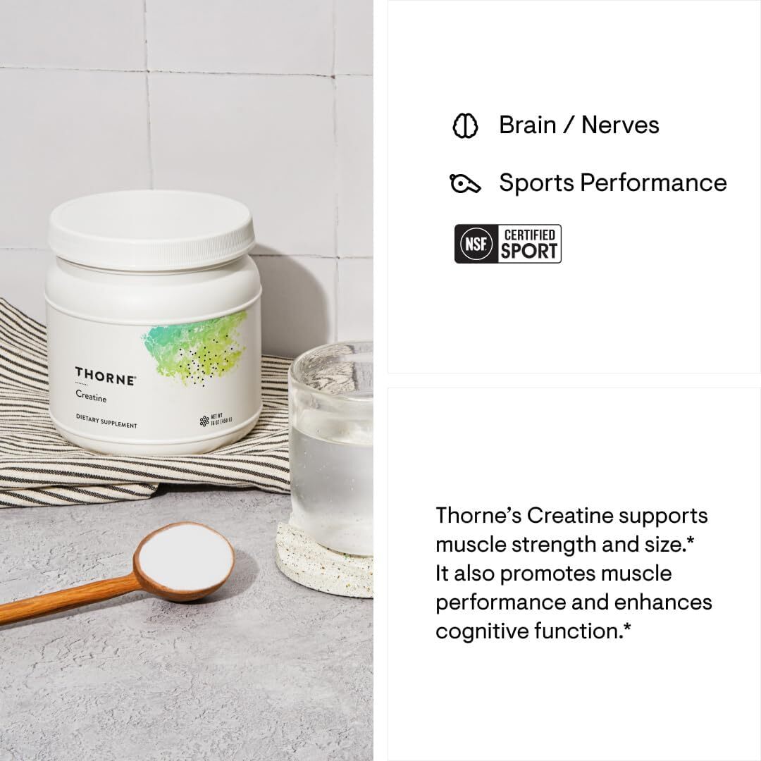 THORNE – Creatine – Creatine Monohydrate, Amino Acid Powder – Support Muscles, C