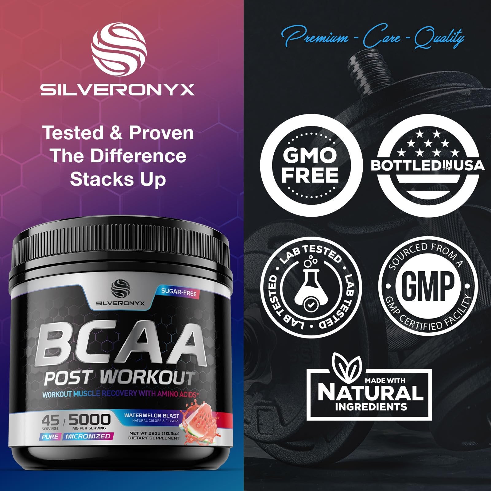 Amino Muscle Recovery Powder with BCAAs – After Workout Recovery Drink for Women