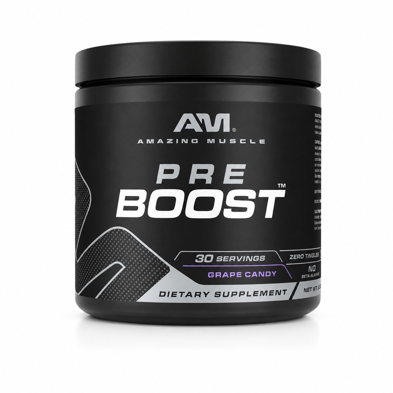Amazing Muscle Pre Boost Pre Workout Grape Candy 30 Servings Energy Powder