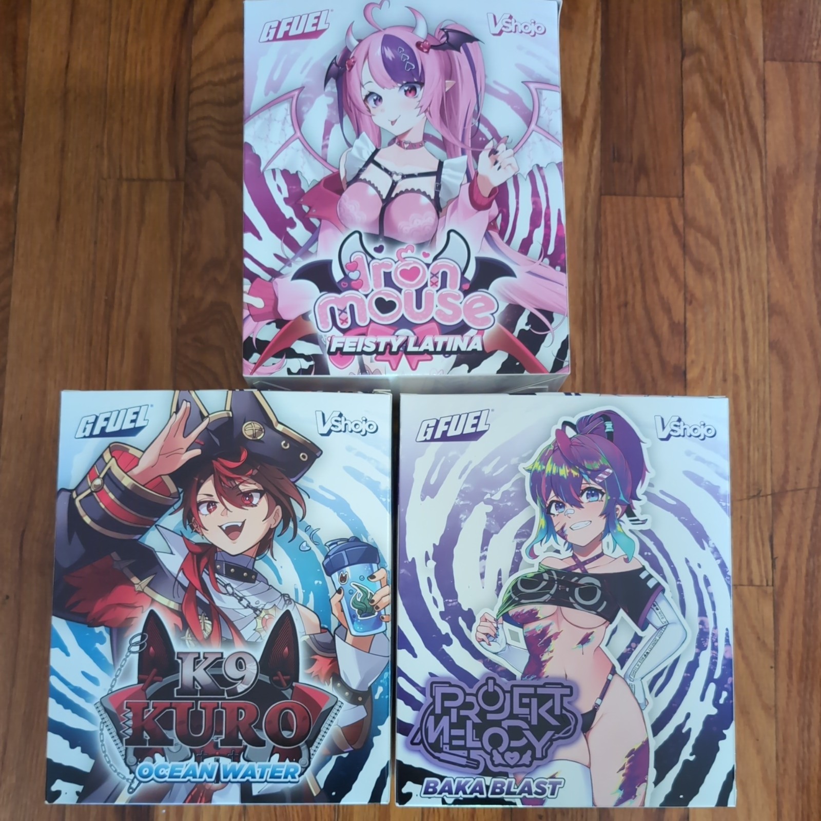 G Fuel VShojo Ironmouse K9 Kuro Projekt Melody Collector’s Box -READ DESCRIPTION