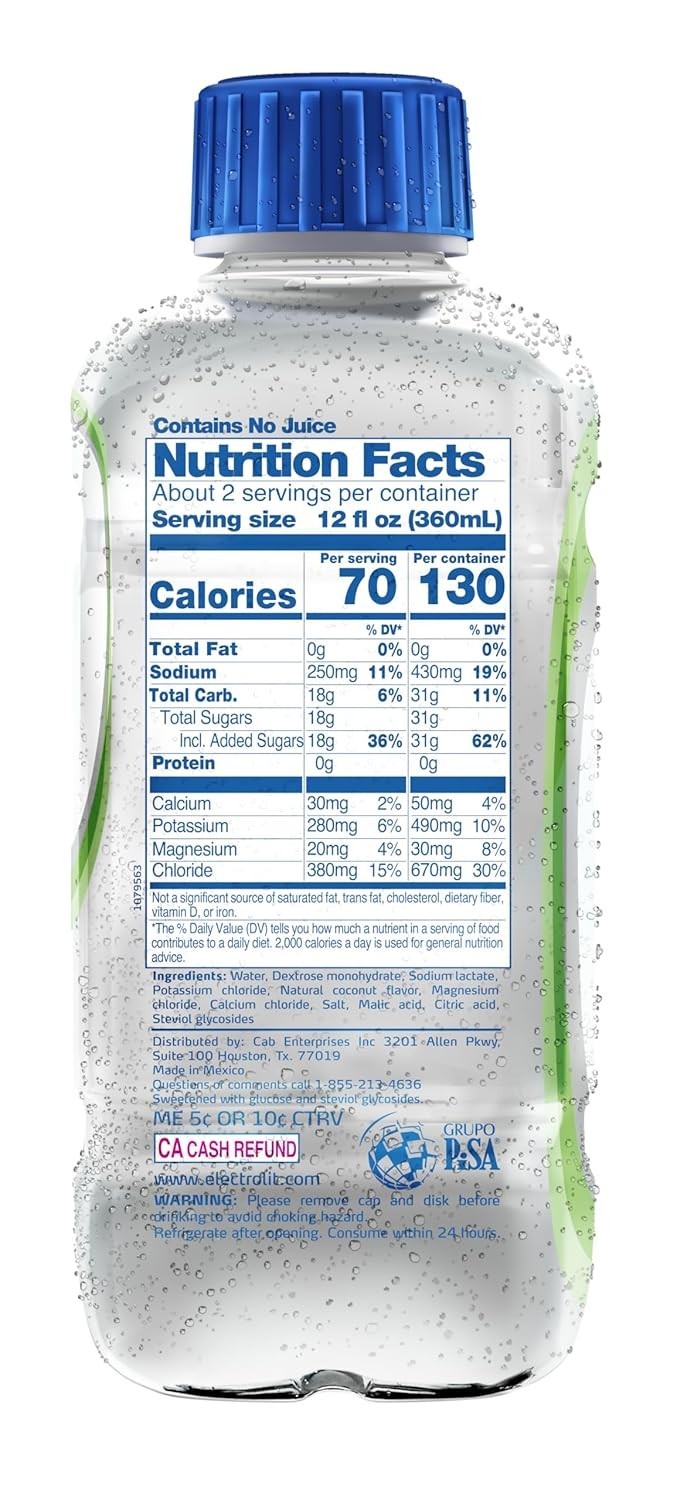 21 Fl Oz Coconut Electrolyte Beverage – Pack of 12 for Rapid Hydration Solutions