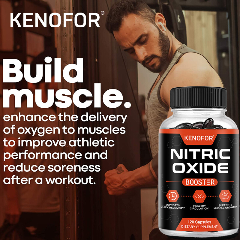 Nitric Oxide Booster L-Arginine, L-Taurine 60/120 Caps Sexual Health Support