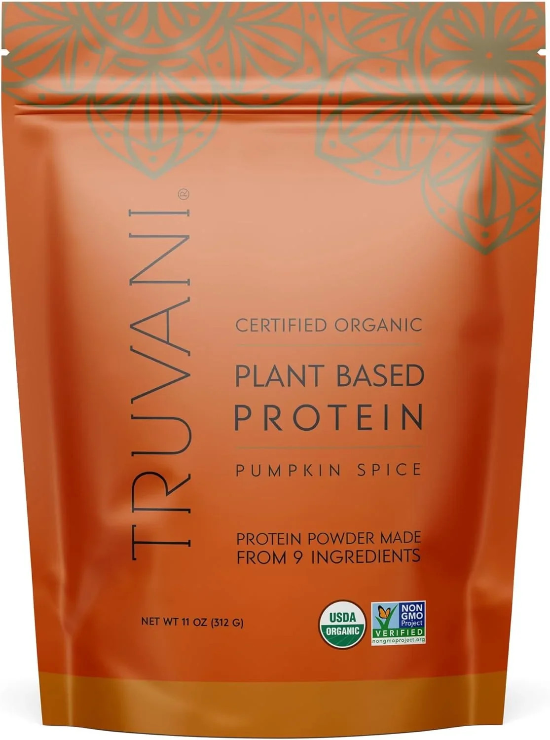 Truvani – Organic Pumpkin Spice Protein Powder, 11 oz – Dairy & Gluten-Free
