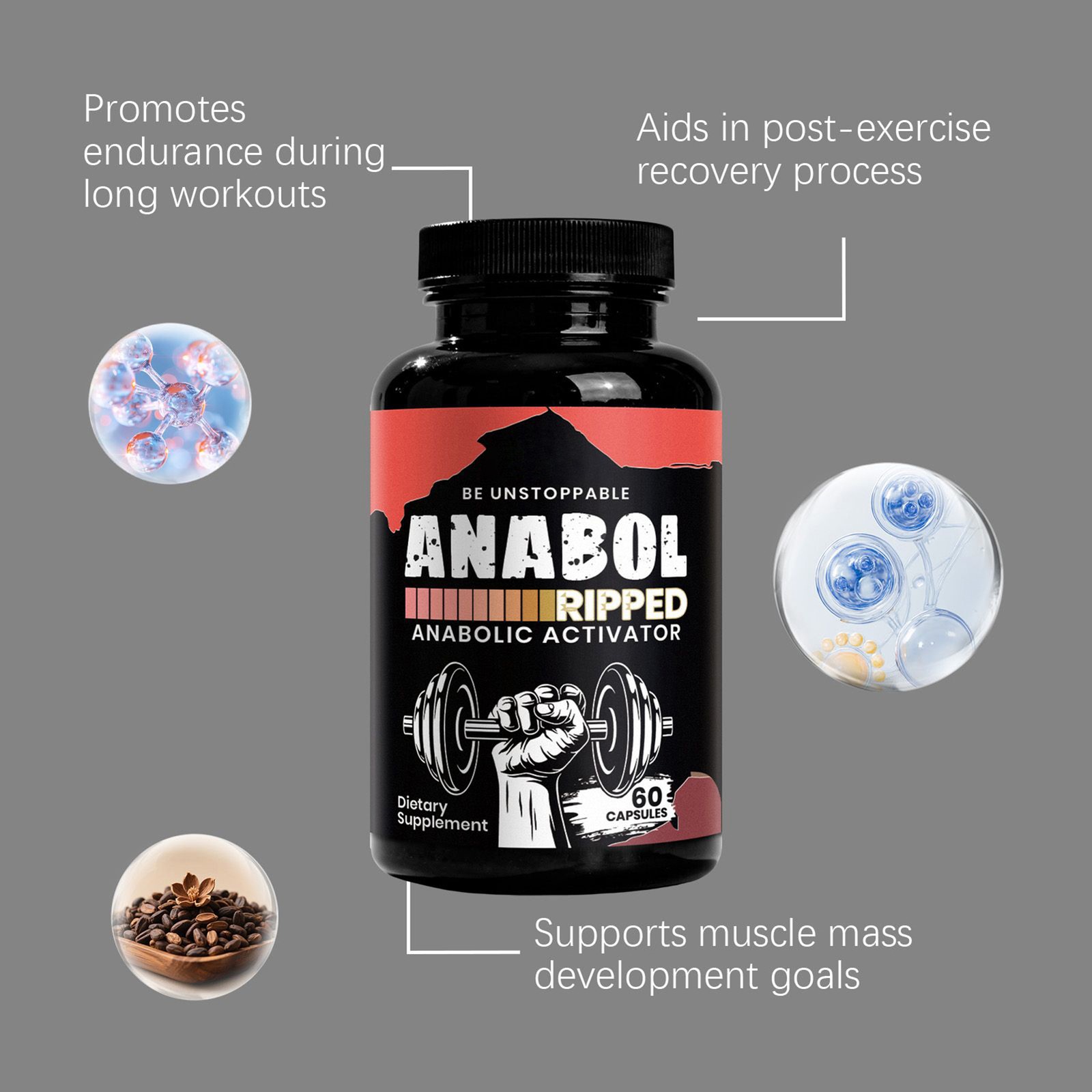 Anabol Hardcore Anabolic Muscle Builder – 60 Liquid Capsules-