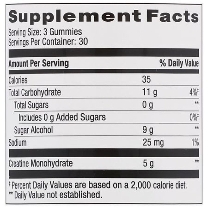Creatine Monohydrate 5 g Gummies Orange 90.0 ea