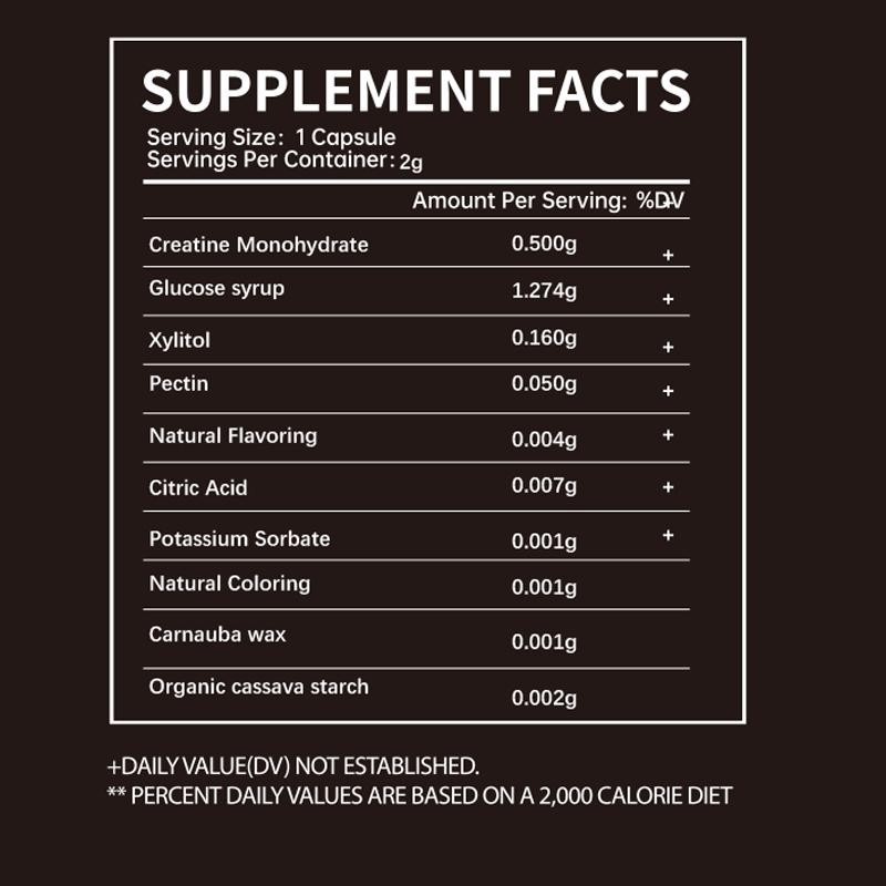 ESUNM Creatine Monohydrate Gummies Strawberry 150 Servings Muscle Support