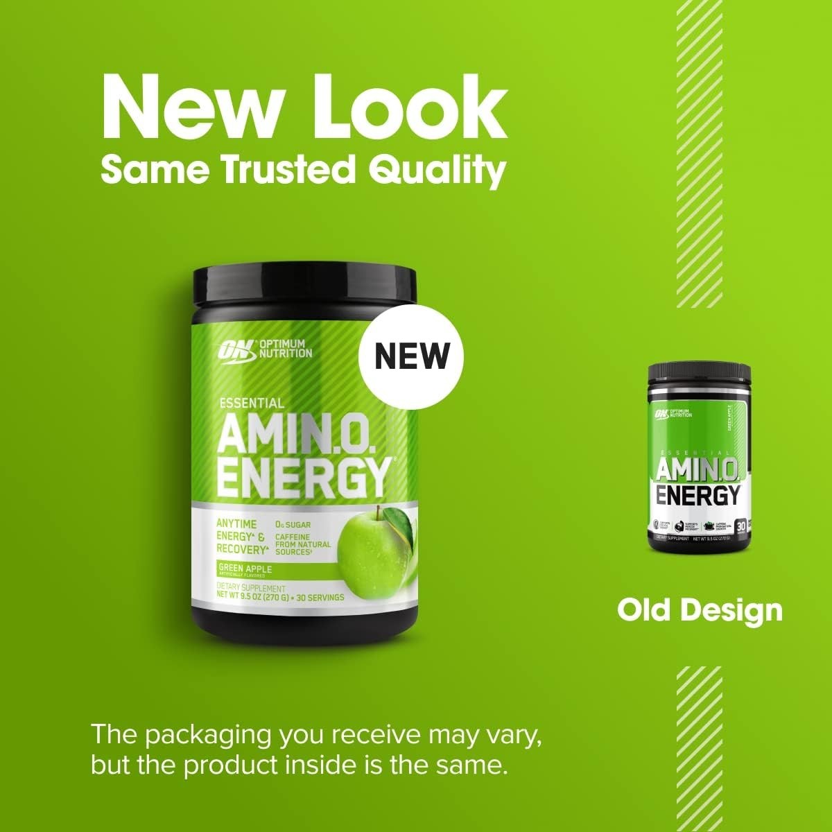 Fuel Your Workouts with Amino Energy Powder – Green Apple, 100mg Caffeine Boost