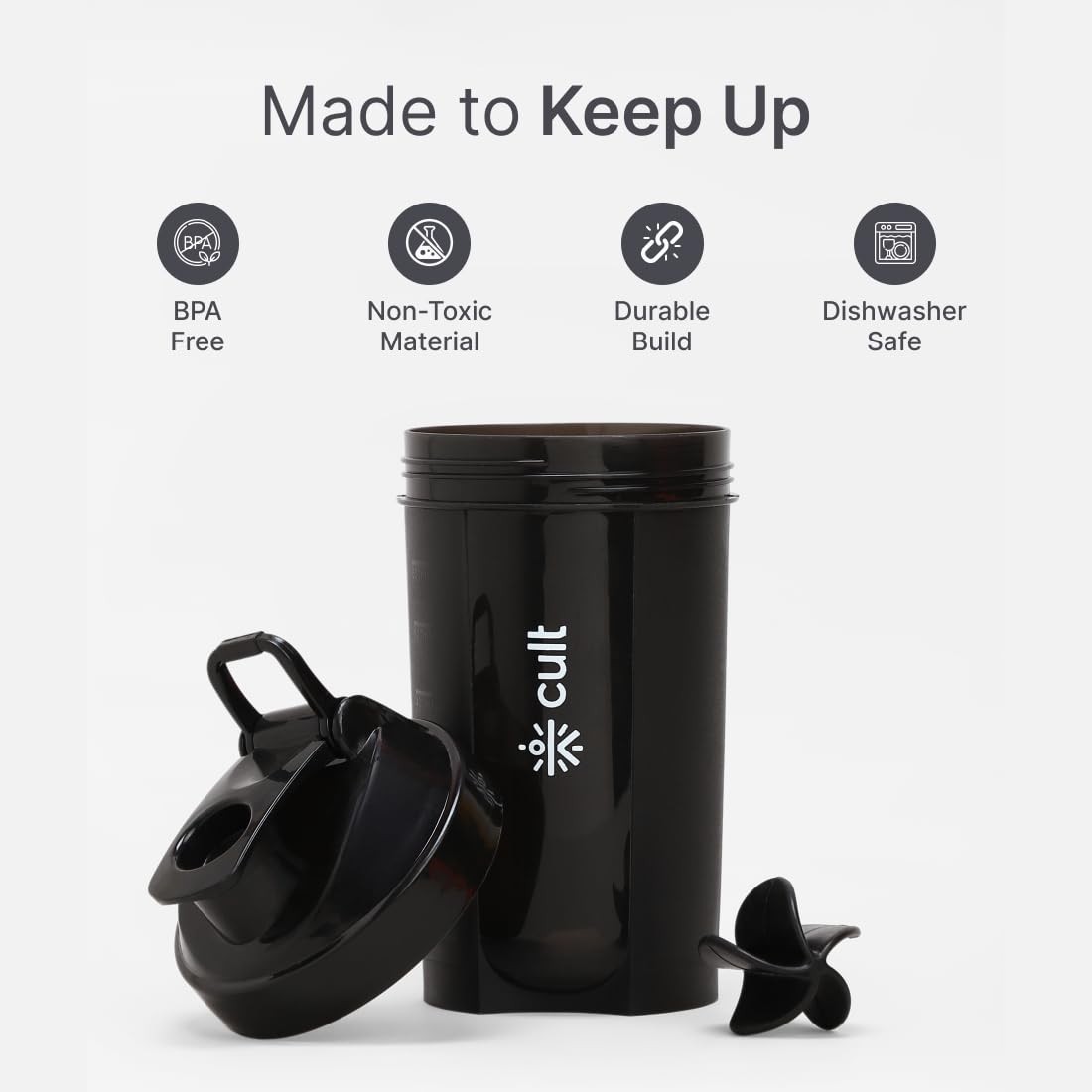 CULT Mini Shaker Bottle 600ml Black