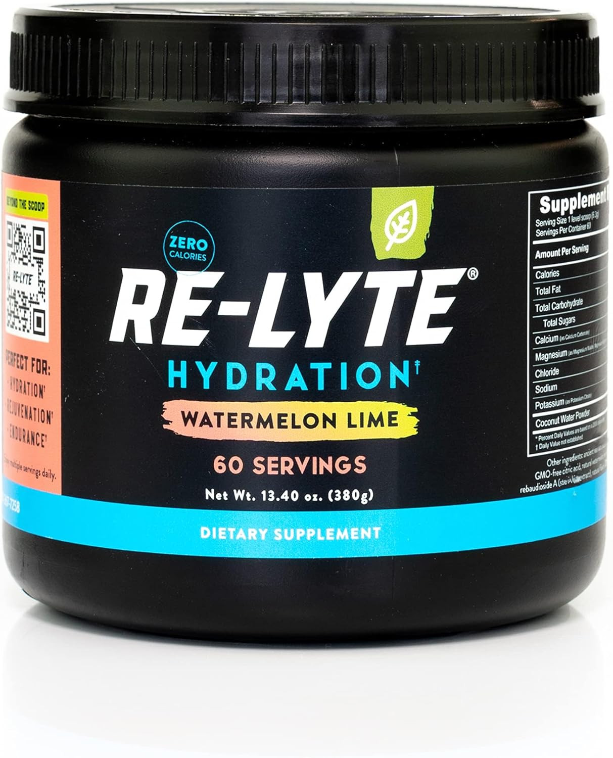 REDMOND Re-Lyte Hydration Electrolyte Powder Mix (Watermelon Lime), 60 servings