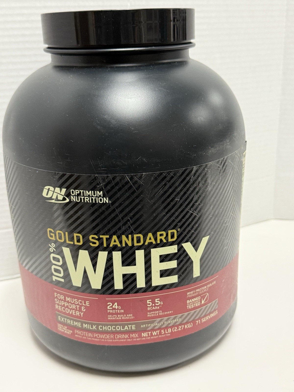 Optimum Nutrition 100% Whey Protein Powder Extreme Milk Choc NEW dented exp12/26