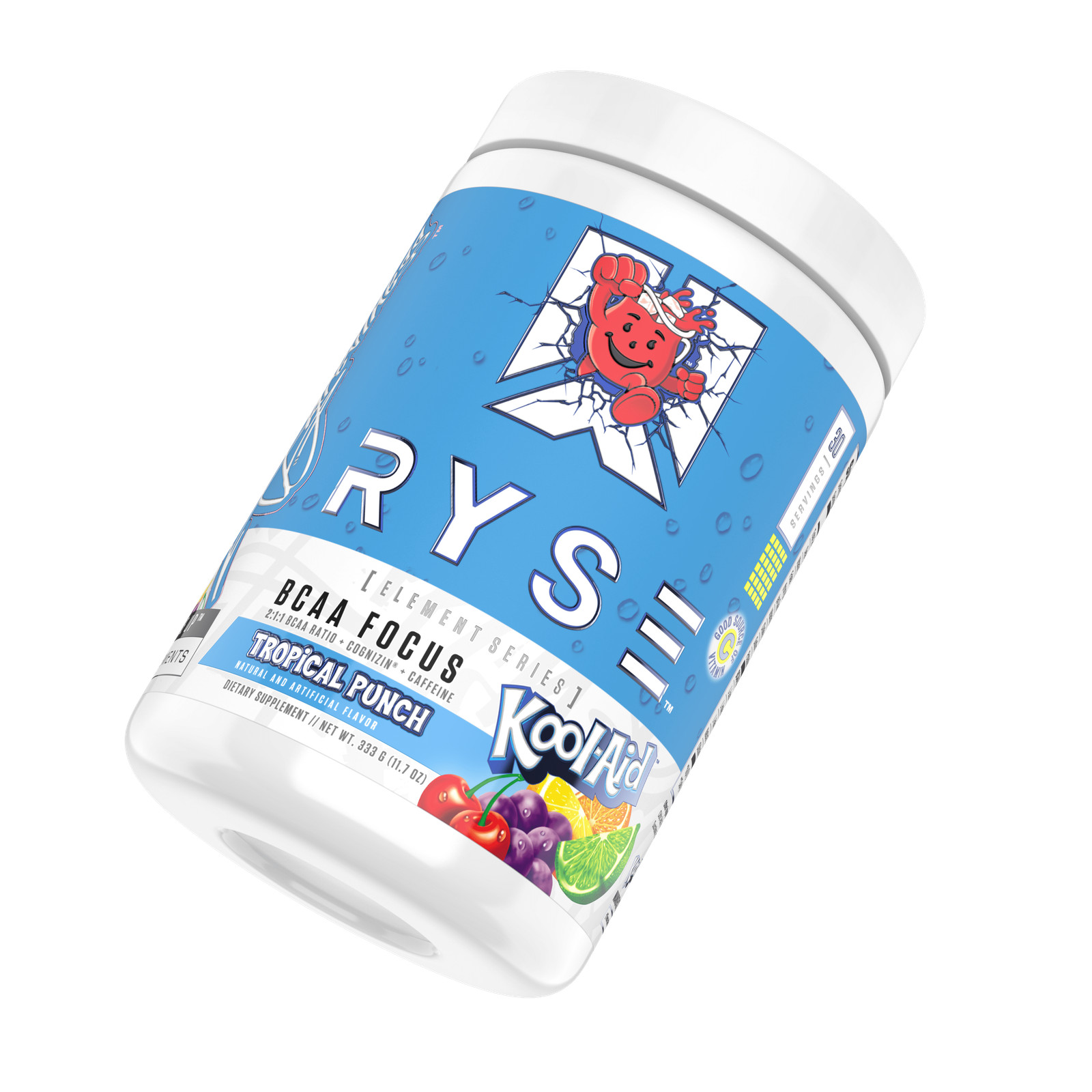 RYSE Supplements Element Series, BCAA Focus Intra Post Workout Powder, KOOL-AID