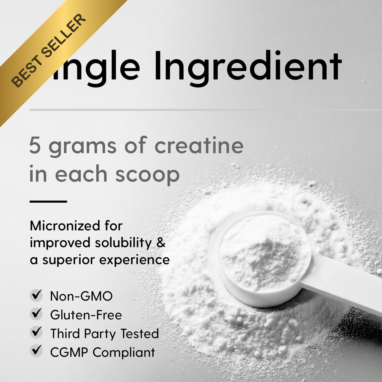 HEARTHY FOODS Creatine Monohydrate Micronized Powder 500G Unflavored 100 Serving