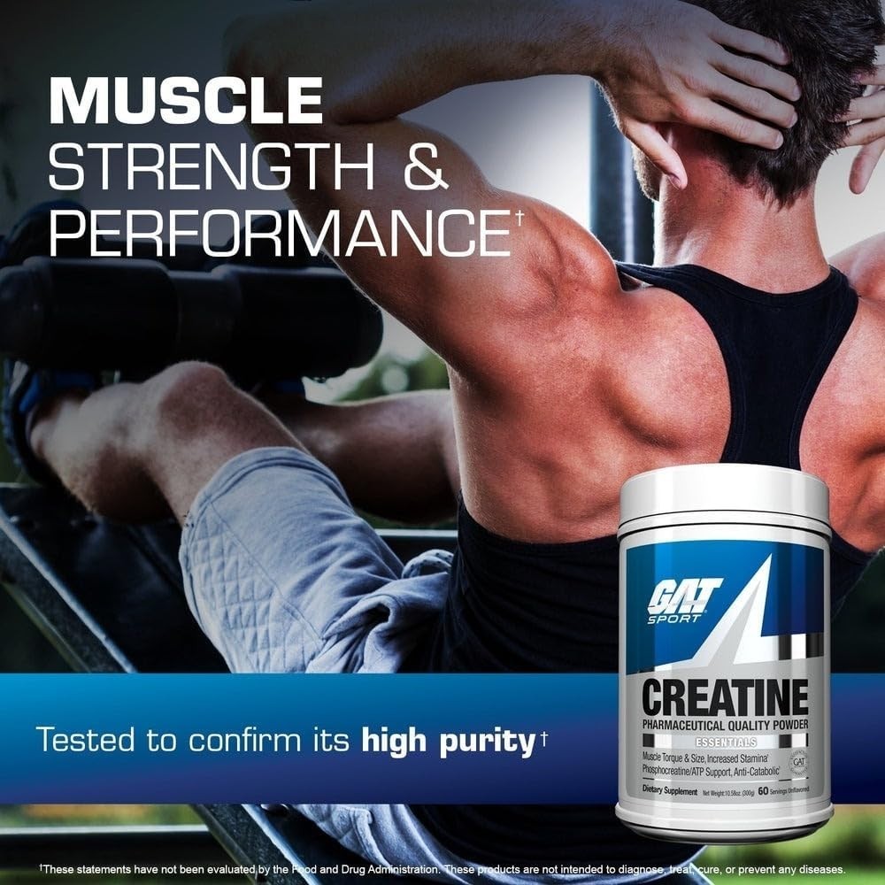 GAT SPORT Creatine Monohydrate Powder 150g Unflavored 30 Servings Exp 03/29