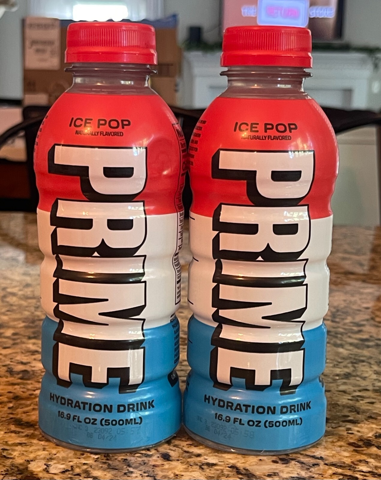 PRIME Hydration Drink- RARE! ICE POP (2pk)-16.9 fl oz Logan Paul x KSI