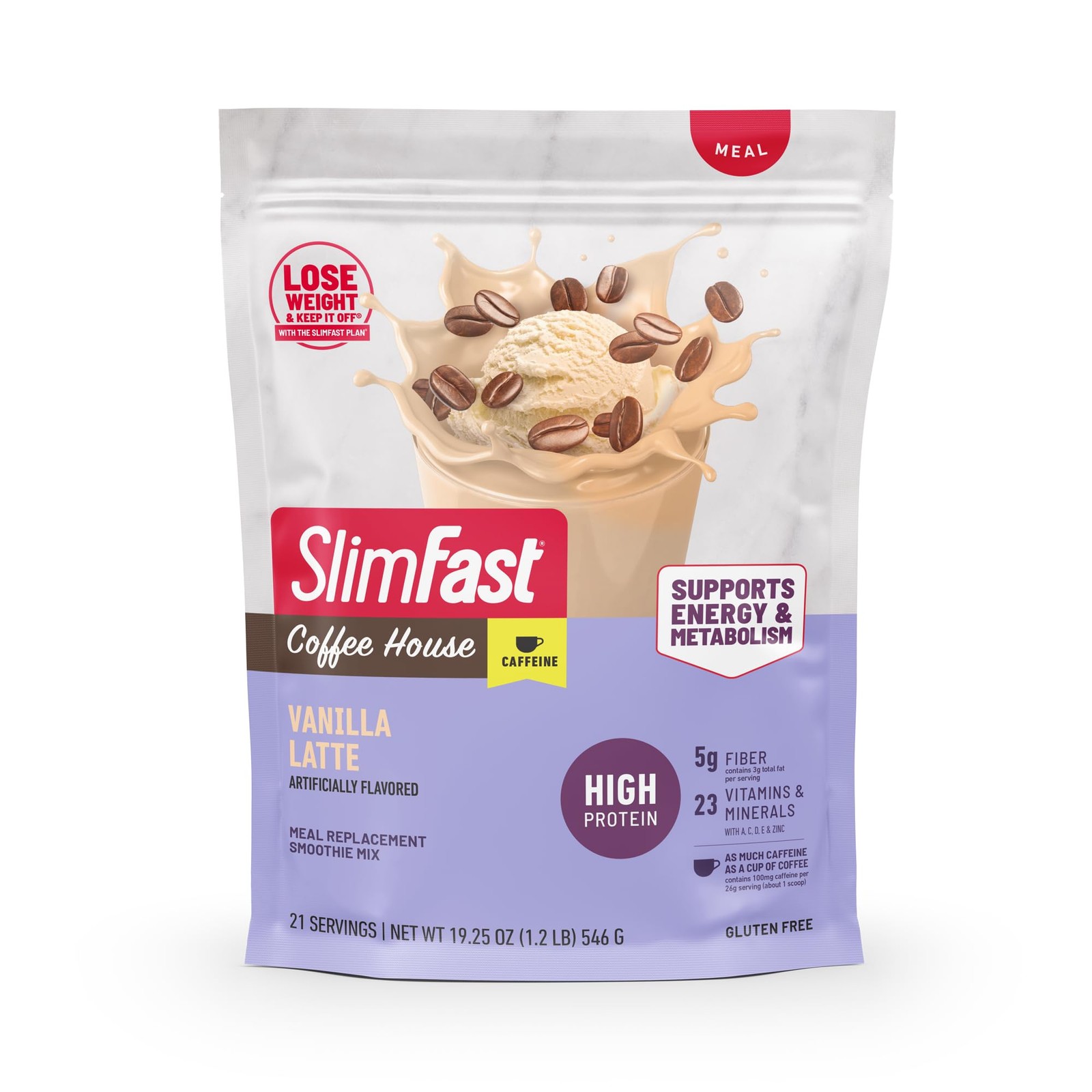 SlimFast High Protein Meal Replacement Powder, 19.25 Ounce (Pack of 1)