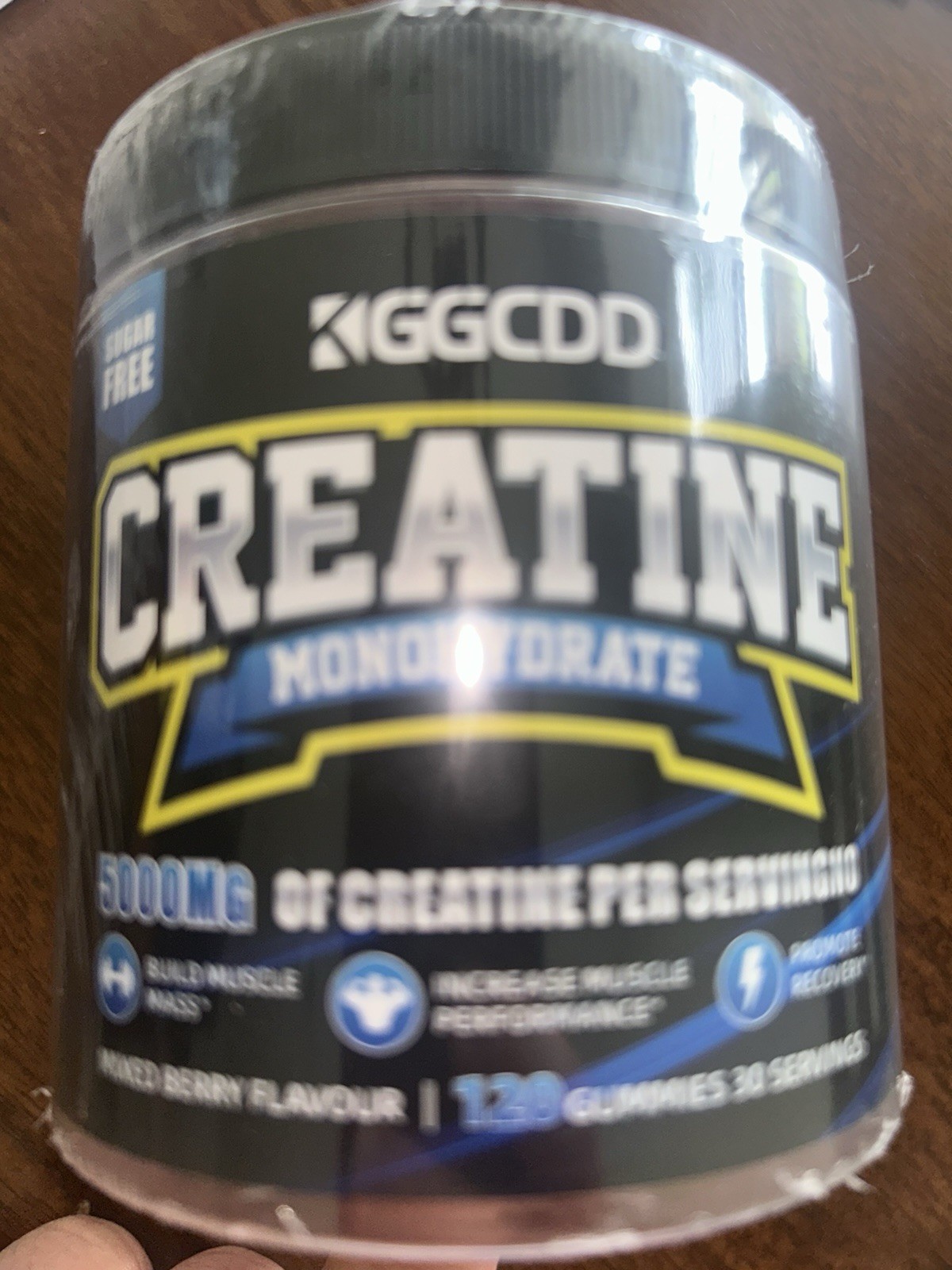 KGCDDD Creatine Monohydrate Gummies 5000mg Mixed Berry Sugar-Free 120 Count