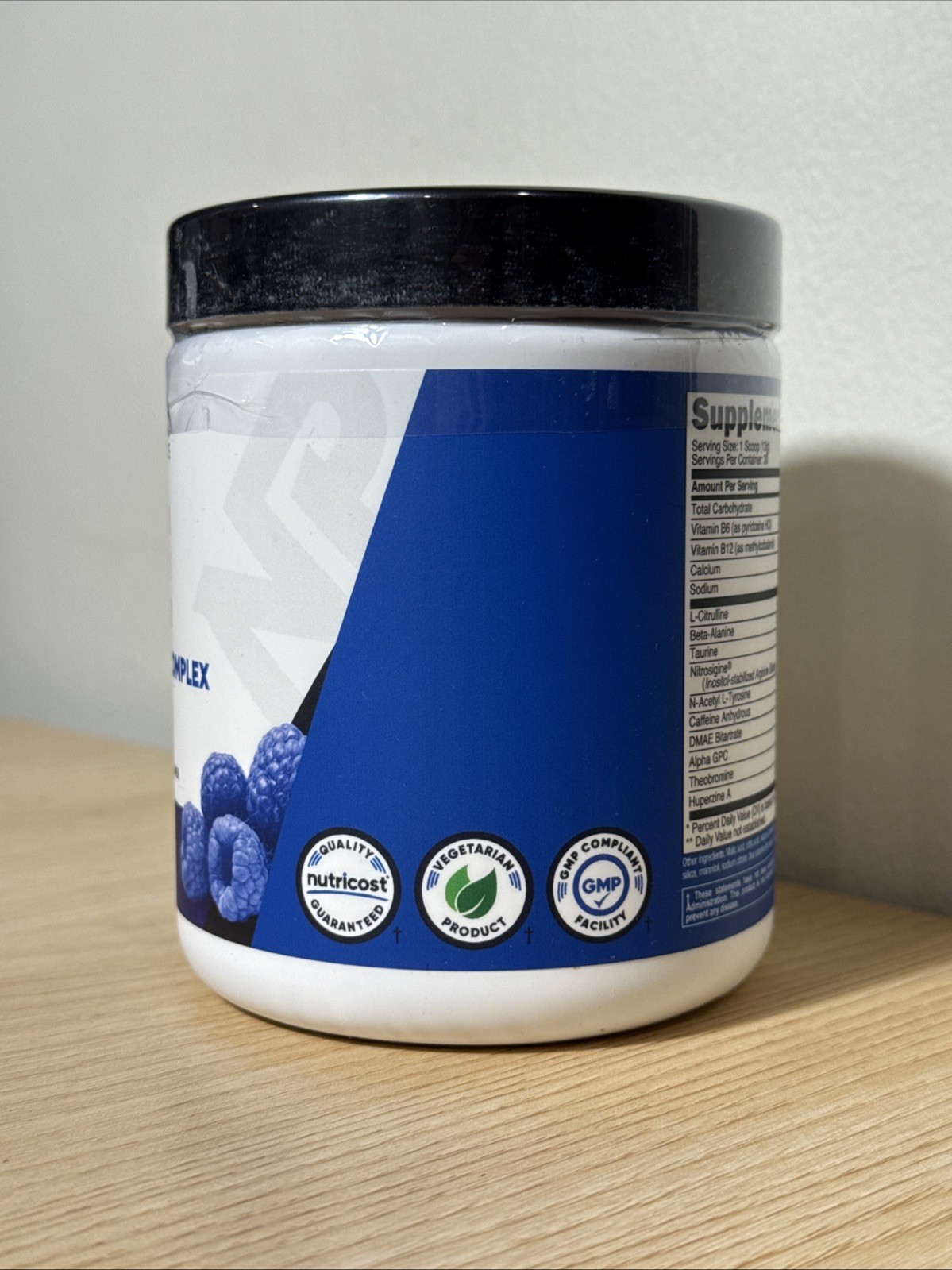 Nutricost Pre-Workout Complex Powder (Blue Raspberry) 30 Serivings