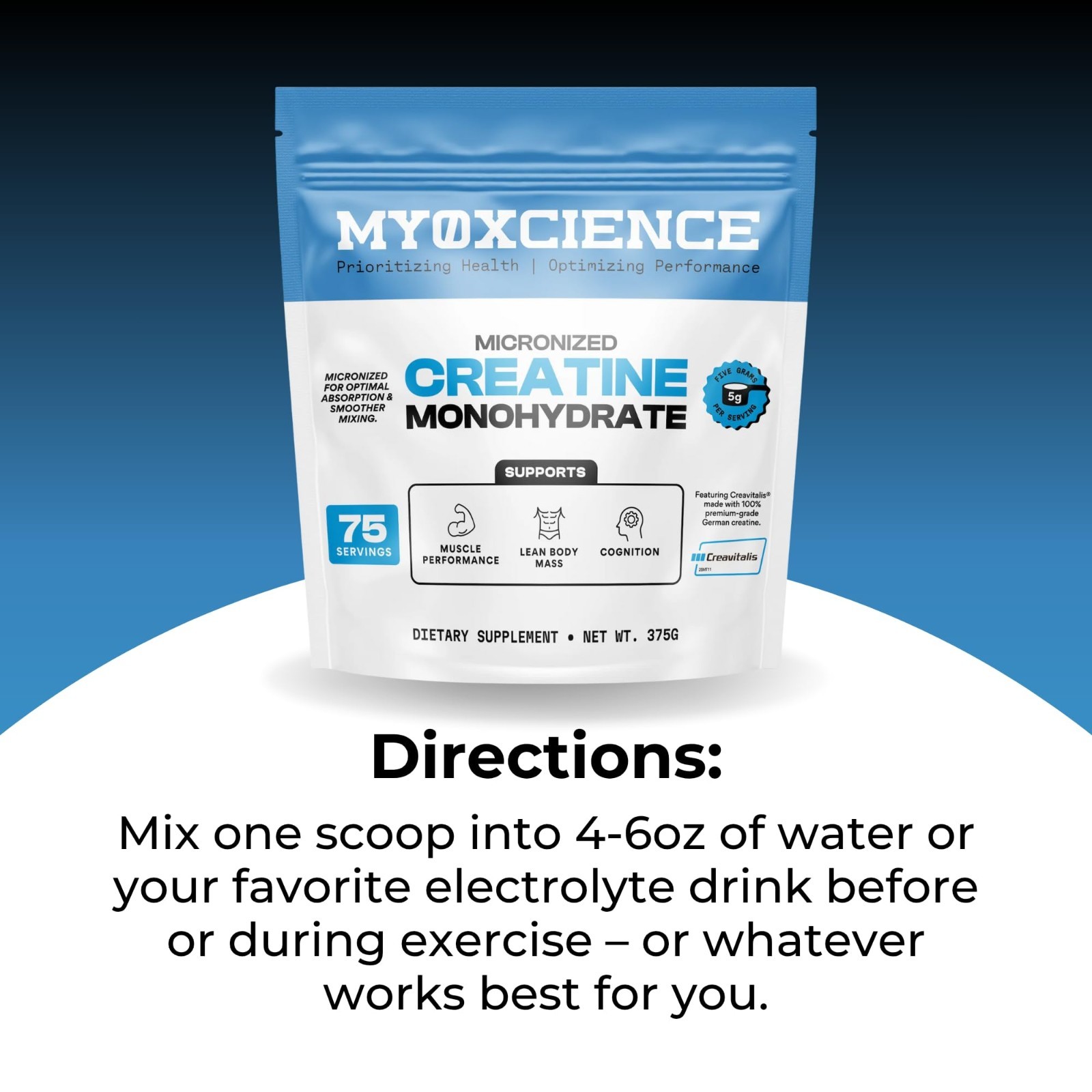 Micronized Creatine Monohydrate Powder | Pure Creatine for Muscle & Cognition |