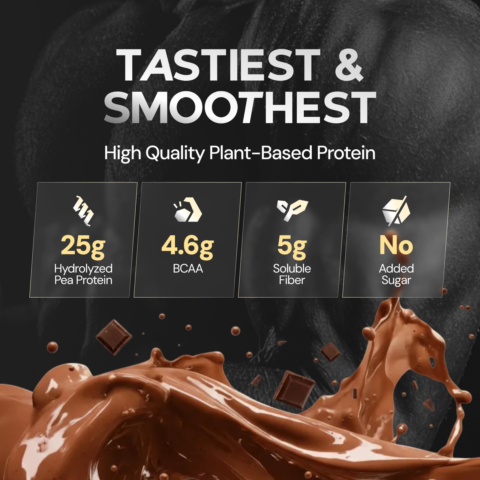 NUTRABAY Gold Pea Protein Powder 1kg – Rich Chocolate Cr�me, 25g Protein