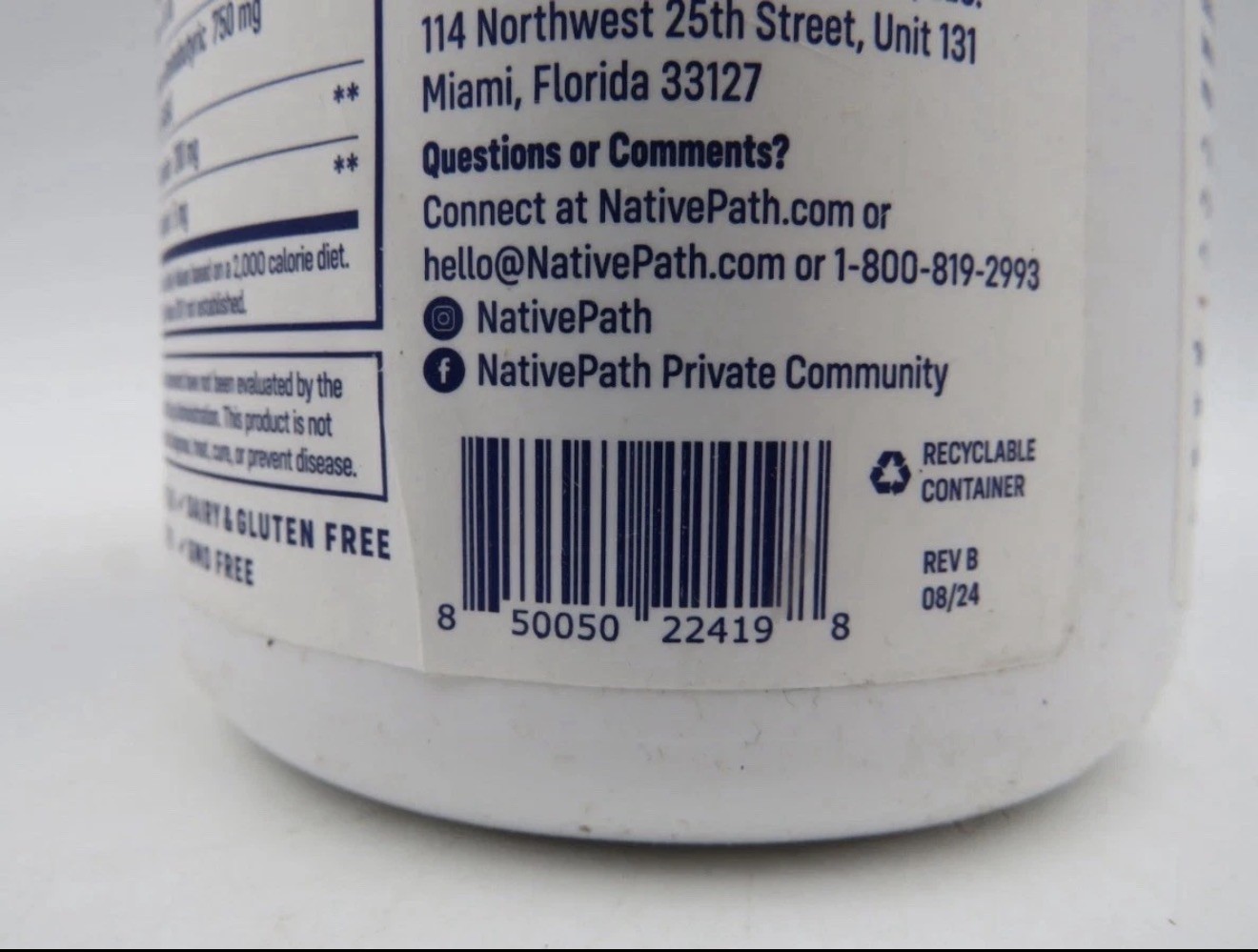 NativePath Collagen PM Chocolate Nighttime Collagen Powder with Magnesium 07/27