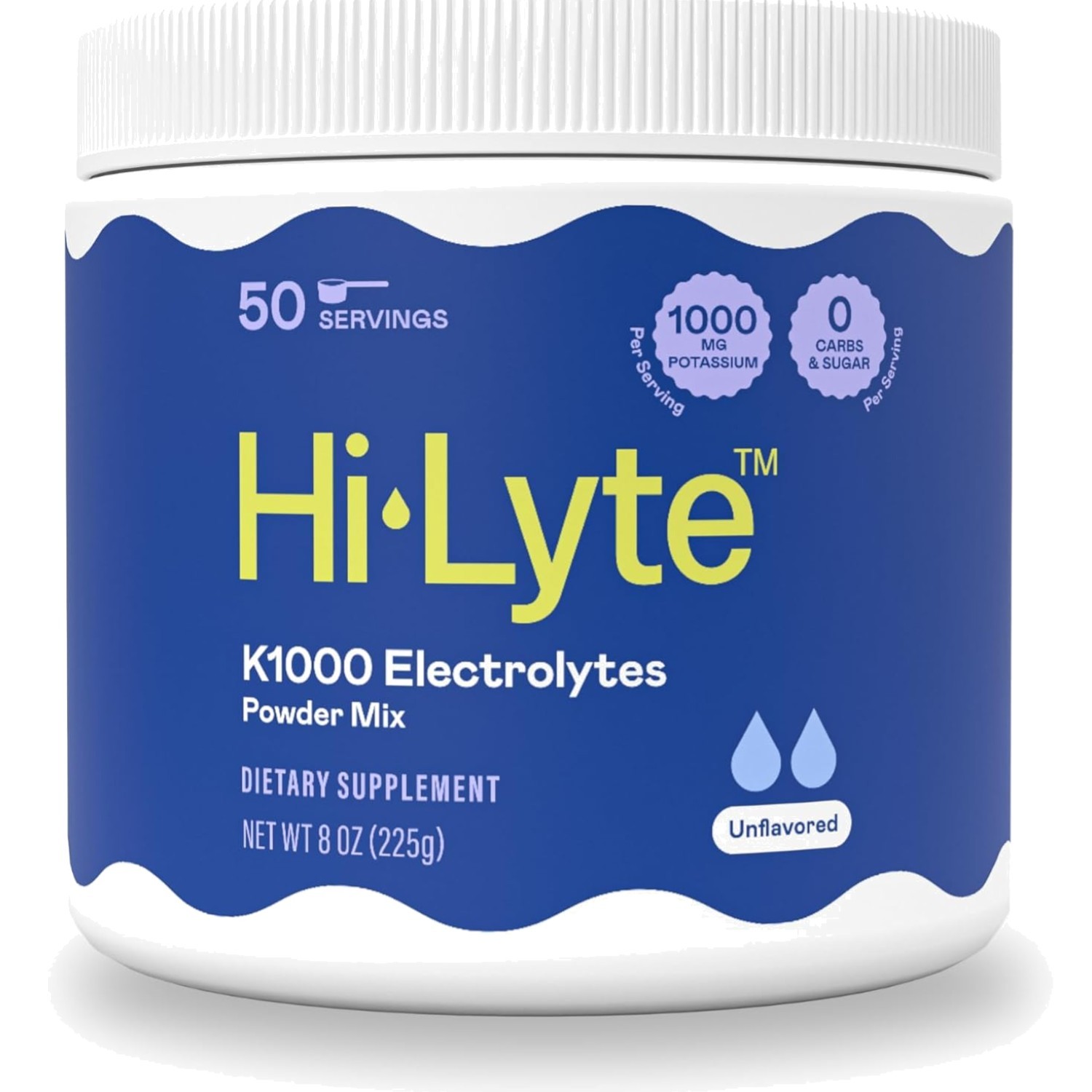 K1000 Electrolytes Powder Mix Unflavored Keto & Performance, 50 Servings
