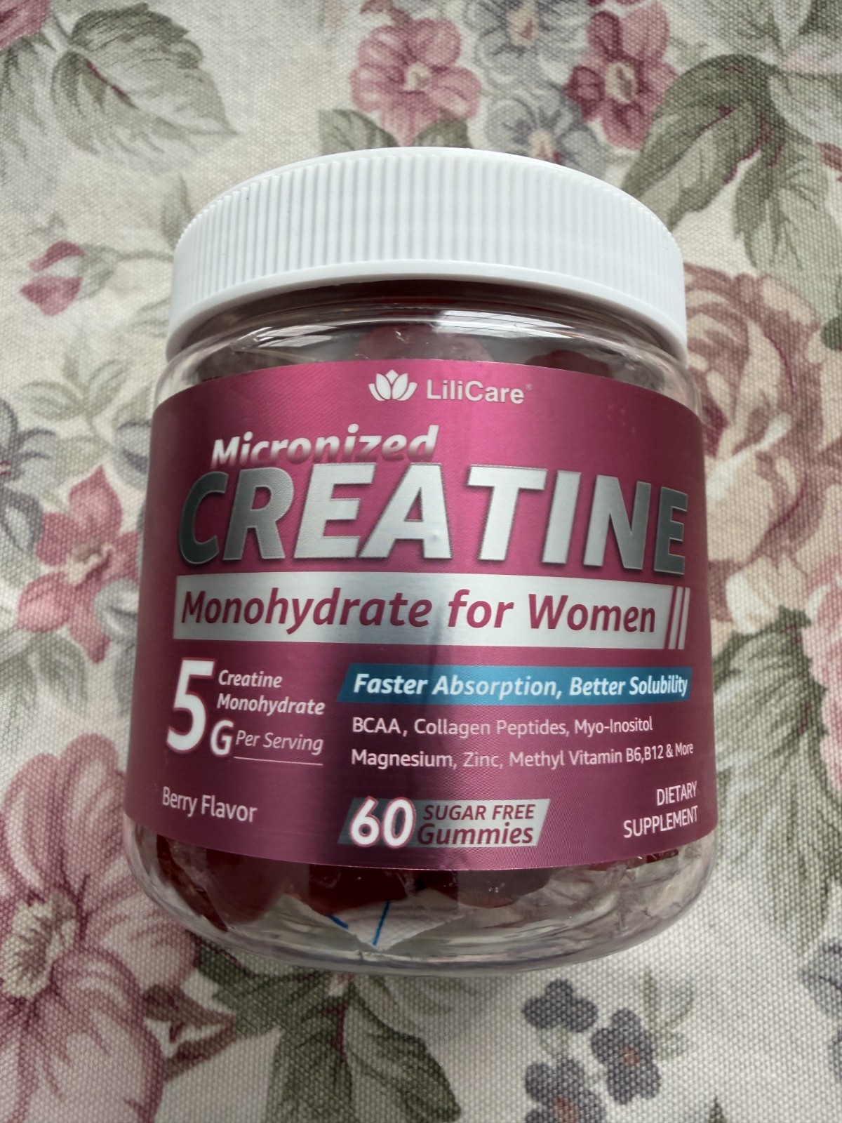 Creatine for Women Gummies, Micronized Creatine Monohydrate + Myo-Inositol