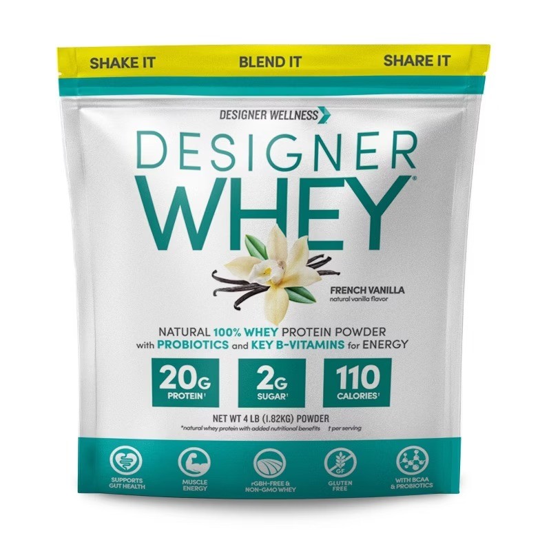Designer Whey French Vanilla Protein Powder 64oz Gluten-Free Non-GMO 20g Protein