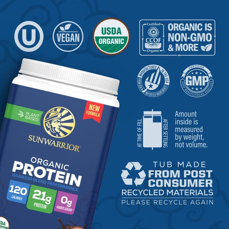 Organic Chocolate Warrior Blend Performance Protein, 35.52 OZ